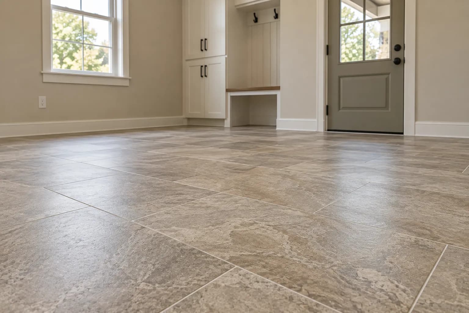 Luxury vinyl tile installation image